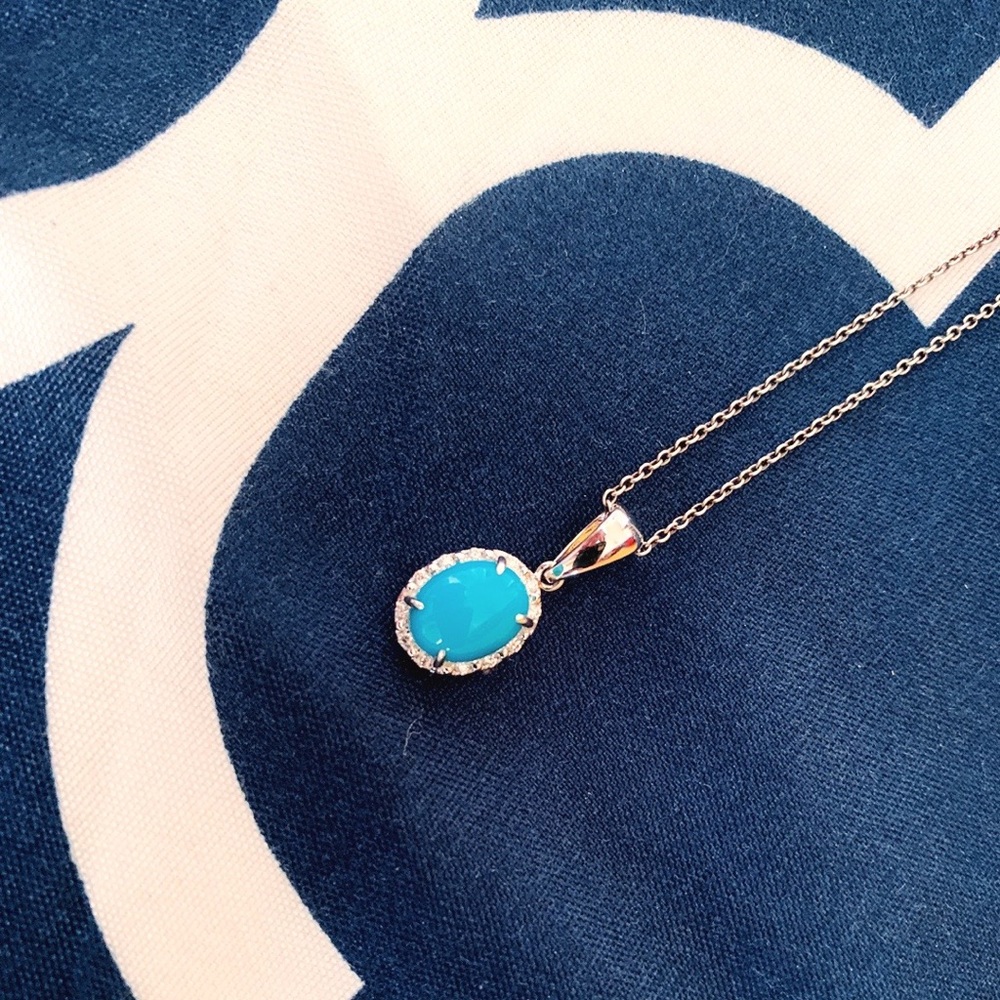 18k white gold necklace pendant